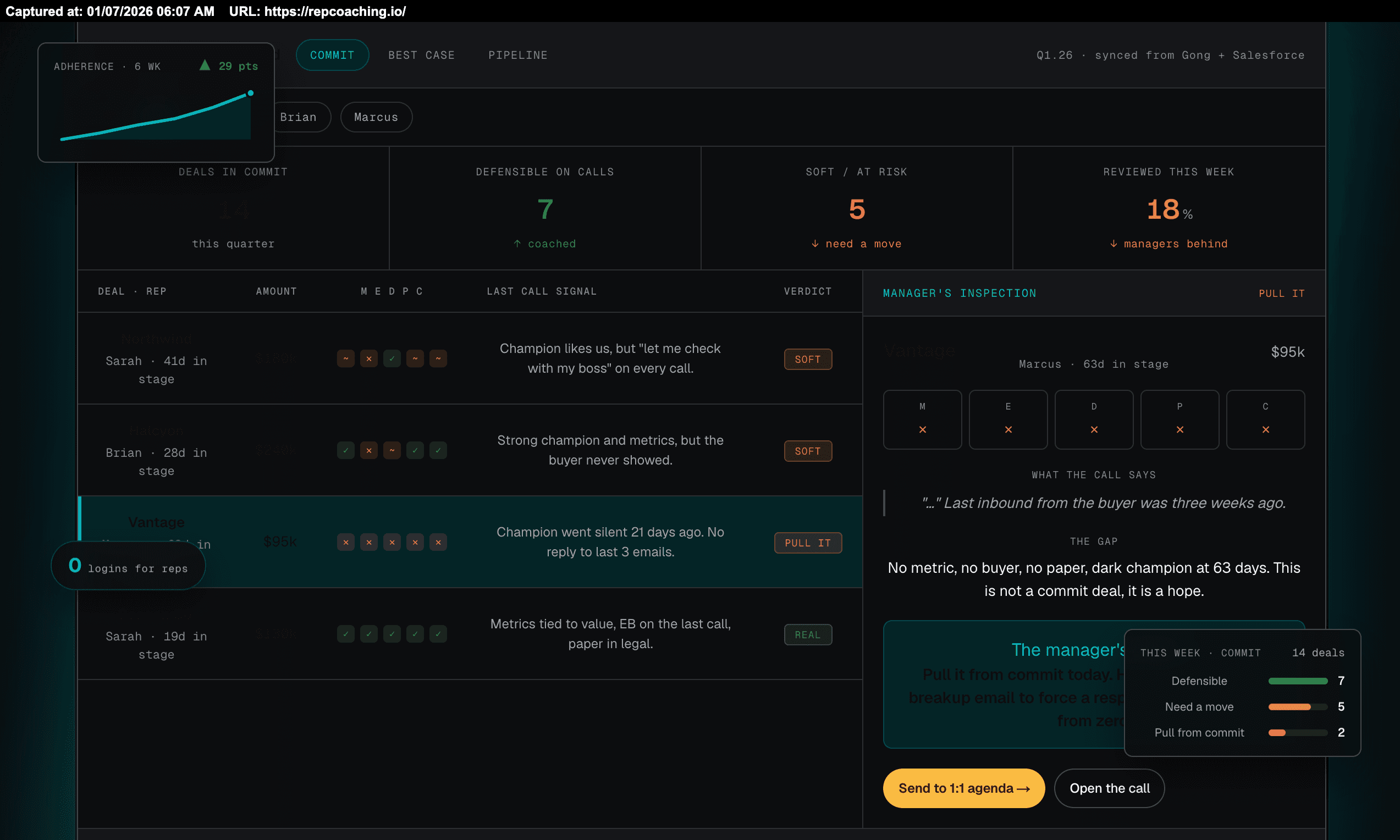 RepCoach product screenshot